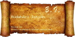 Budaházi István névjegykártya